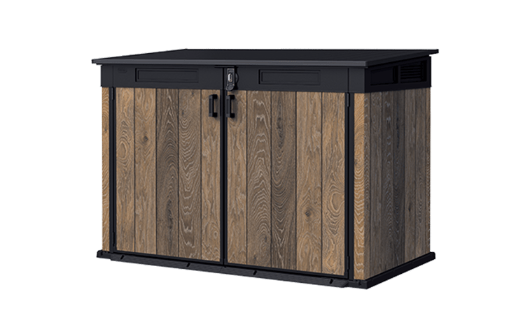 Walnut Horizontal Medium Storage Shed - 6x3.5 Shed - Keter US